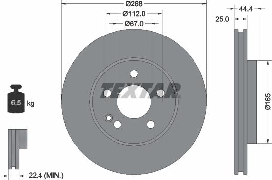 Textar 92132005 - Тормозной диск unicars.by