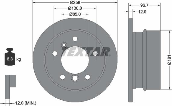 Textar 92137500 - Тормозной диск unicars.by