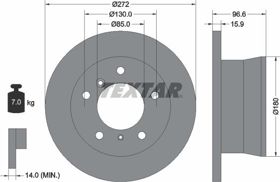 Textar 92137605 - Тормозной диск unicars.by