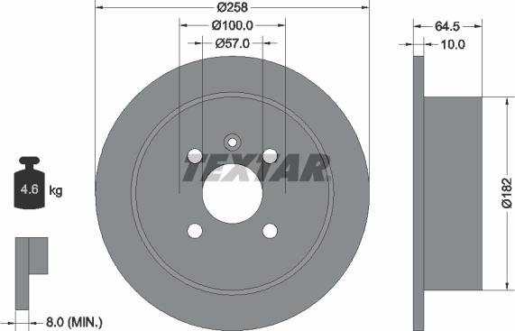 Textar 92129000 - Тормозной диск unicars.by