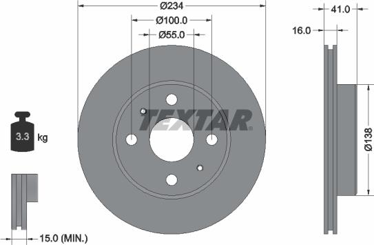 Textar 92129100 - Тормозной диск unicars.by