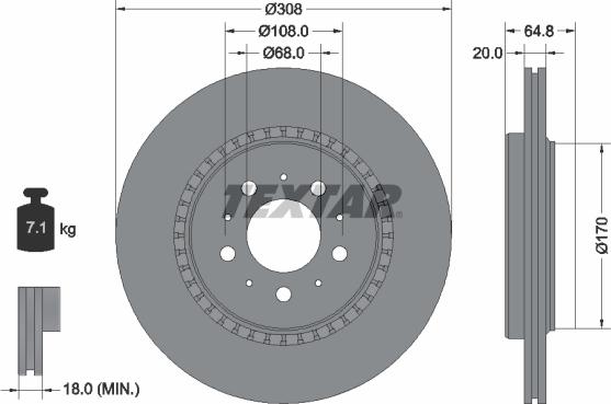 Textar 92126803 - Тормозной диск unicars.by