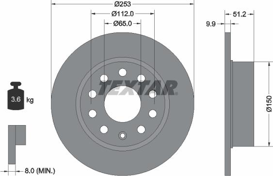 Textar 92120900 - Тормозной диск unicars.by