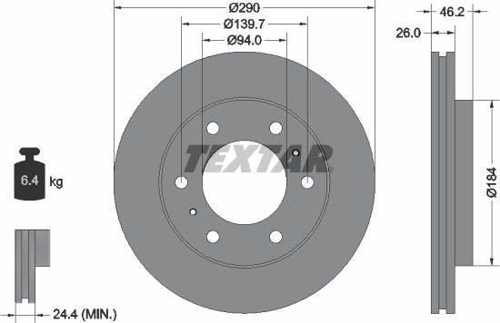 Textar 92128800 - Тормозной диск unicars.by