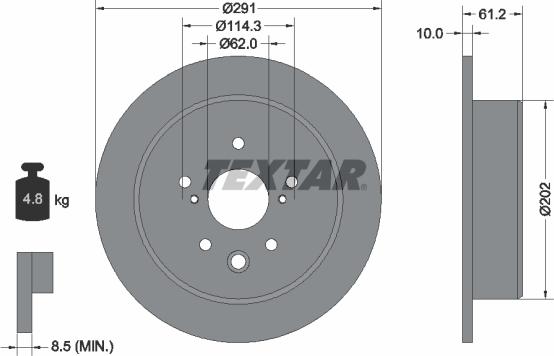 Textar 92179803 - Тормозной диск unicars.by