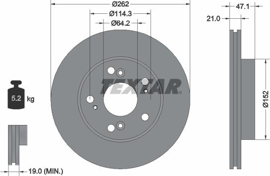 Textar 92175800 - Тормозной диск unicars.by