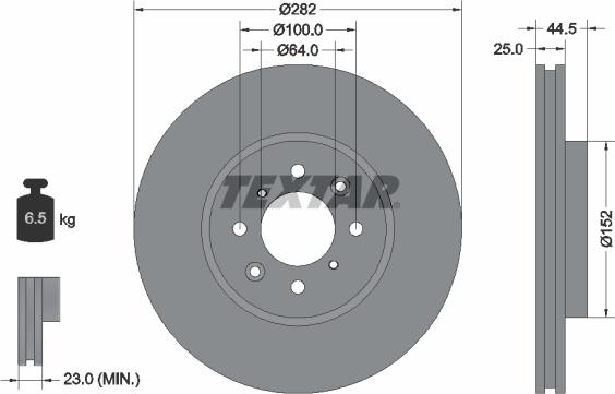 Textar 92170703 - Тормозной диск unicars.by