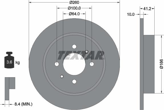 Textar 92171203 - Тормозной диск unicars.by