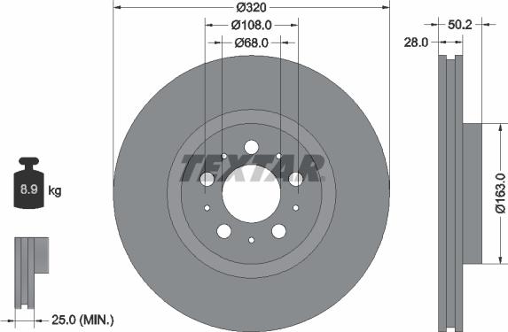 Textar 92178205 - Тормозной диск unicars.by