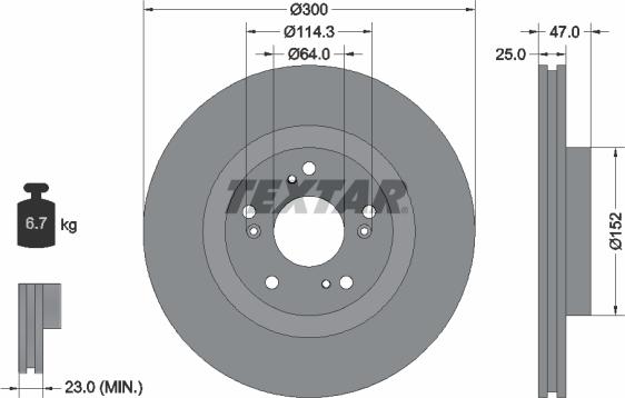 Textar 92177900 - Тормозной диск unicars.by