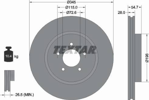 Textar 92177100 - Тормозной диск unicars.by