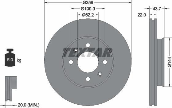 Textar 92304603 - Тормозной диск unicars.by