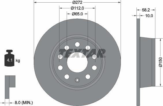 Textar 92300003 - Тормозной диск unicars.by