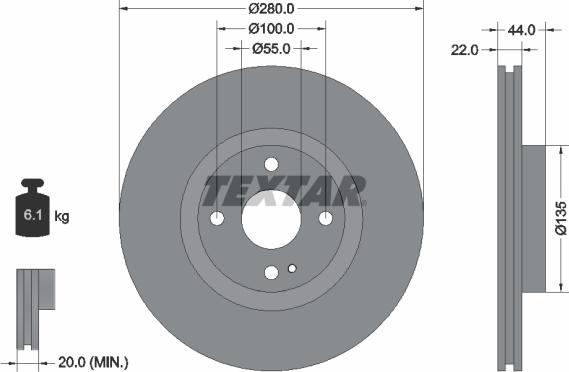 Textar 92301503 - Тормозной диск unicars.by