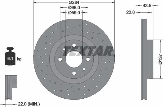 Textar 92316103 - Тормозной диск unicars.by