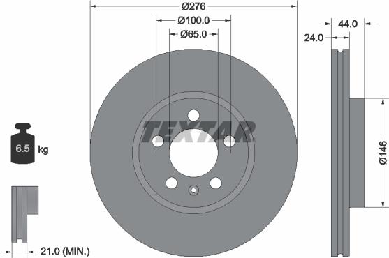 Textar 92313703 - Тормозной диск unicars.by