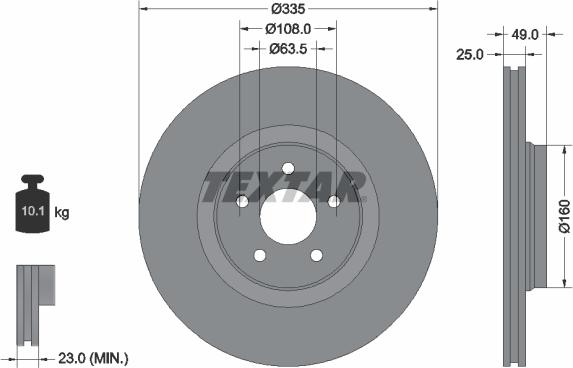 Textar 92317805 - Тормозной диск unicars.by