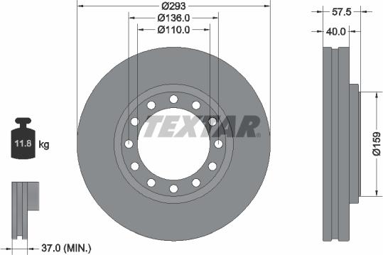 Textar 92317703 - Тормозной диск unicars.by