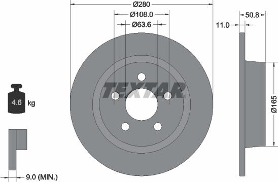 Textar 92326403 - Тормозной диск unicars.by