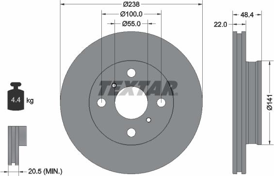 Textar 92294603 - Тормозной диск unicars.by