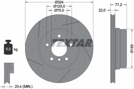 Textar 92295505 - Тормозной диск unicars.by