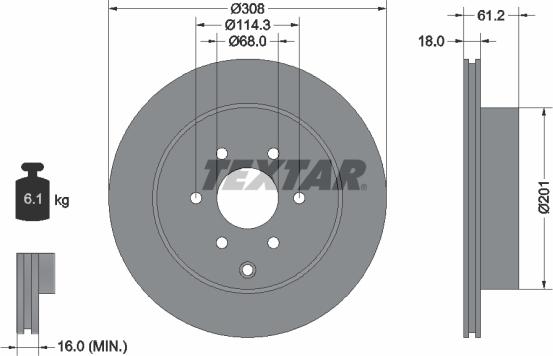 Textar 92296403 - Тормозной диск unicars.by