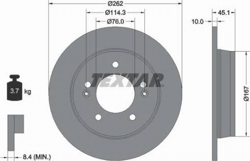 Textar 92240000 - Тормозной диск unicars.by