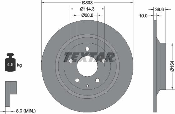 Textar 92242703 - Тормозной диск unicars.by