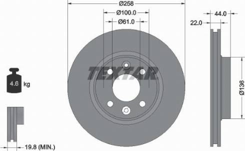 Textar 92255200 - Тормозной диск unicars.by