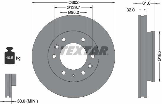 Textar 92253400 - Тормозной диск unicars.by