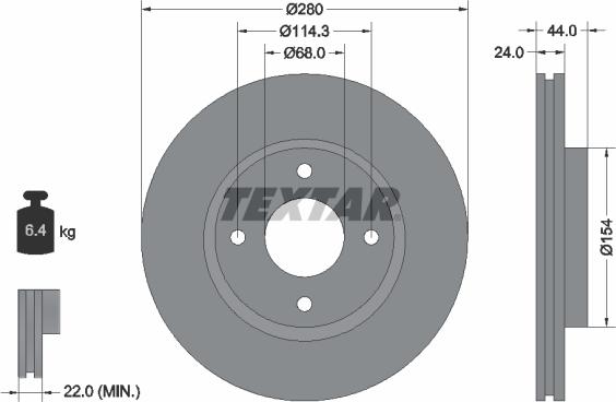 Textar 92269200 - Тормозной диск unicars.by