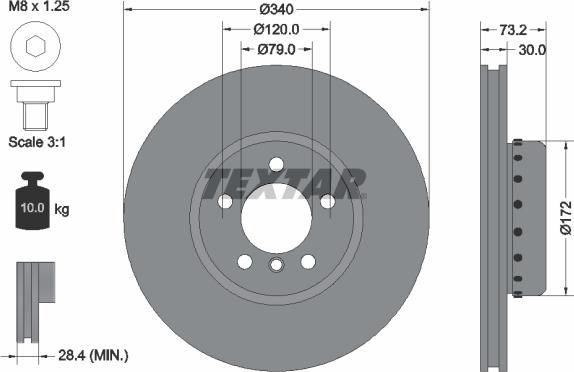 Textar 92264925 - Тормозной диск unicars.by