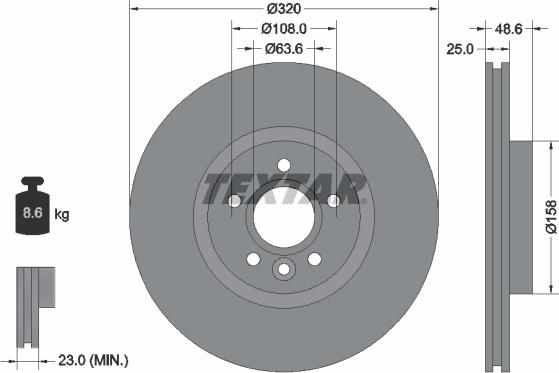 Textar 92282105 - Тормозной диск unicars.by