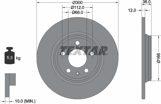 Textar 92282803 - Тормозной диск unicars.by