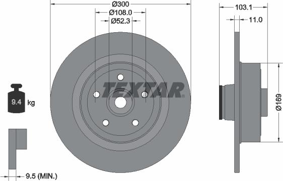 Textar 92239600 - Тормозной диск unicars.by