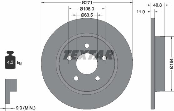 Textar 92239003 - Тормозной диск unicars.by