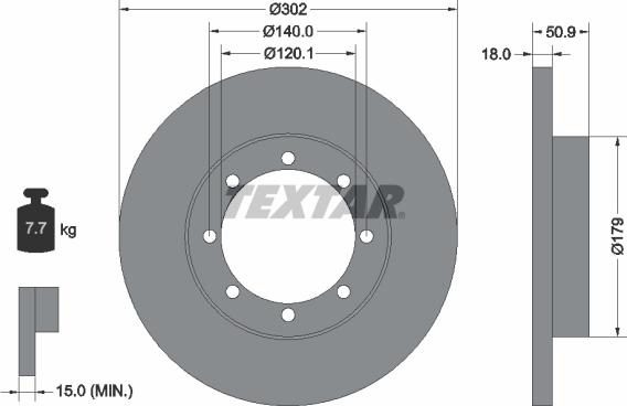 Textar 92230800 - Тормозной диск unicars.by