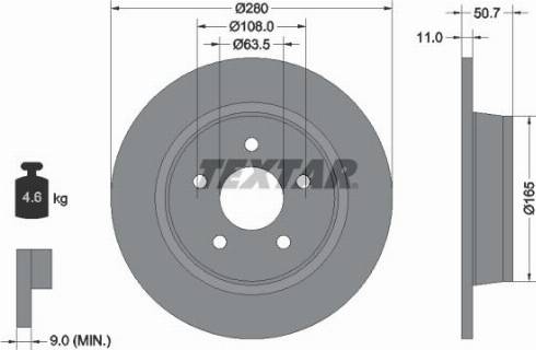 Textar 92238900 - Тормозной диск unicars.by