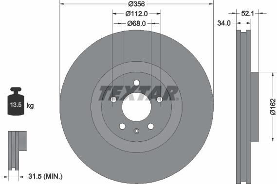 Textar 92238203 - Тормозной диск unicars.by