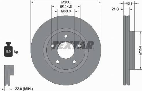 Textar 92232200 - Тормозной диск unicars.by