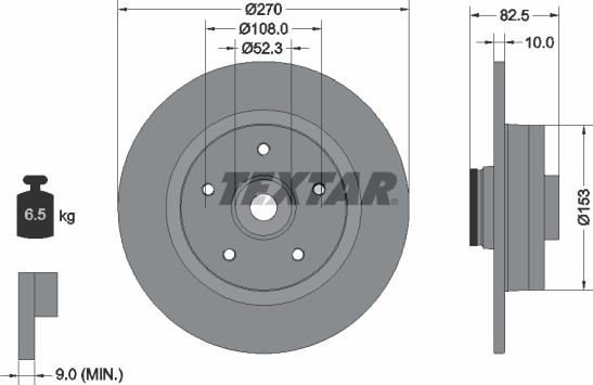 Textar 92237203 - Тормозной диск unicars.by