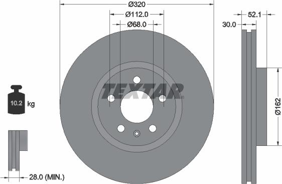 Textar 92229305 - Тормозной диск unicars.by