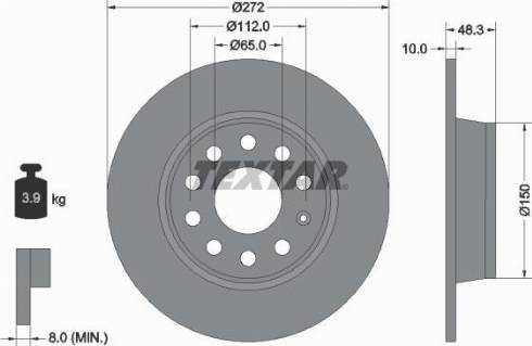 Textar 92224900 - Тормозной диск unicars.by