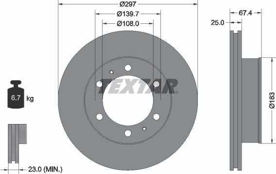 Textar 92222600 - Тормозной диск unicars.by