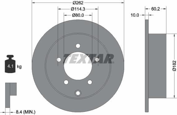 Textar 92227403 - Тормозной диск unicars.by