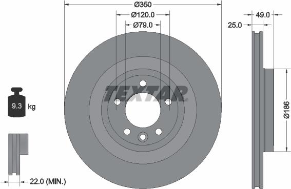 Textar 92278403 - Тормозной диск unicars.by