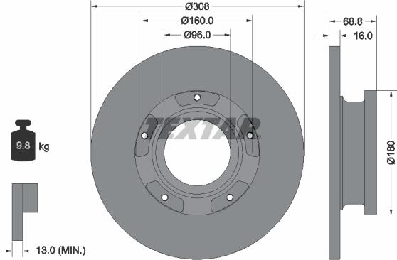 Textar 92273903 - Тормозной диск unicars.by