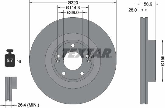 Textar 92272803 - Тормозной диск unicars.by