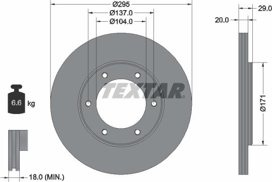 Textar 92035600 - Тормозной диск unicars.by