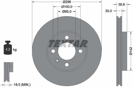 Textar 89000600 - Дисковый тормозной механизм, комплект unicars.by